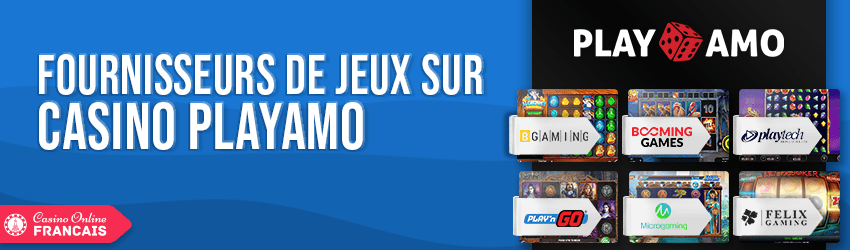 fournisseurs de jeux sur playamo casino